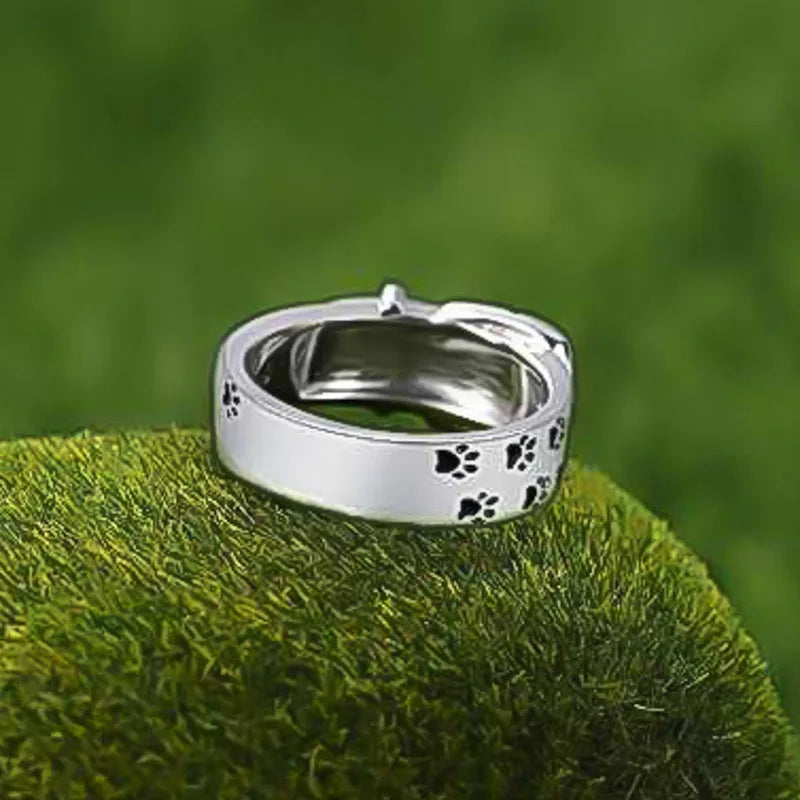 Cute and Stylish Dog-Inspired Collar Ring